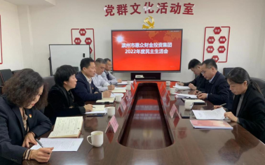 惠眾財(cái)金集團(tuán)黨委召開(kāi)2022年度黨員領(lǐng)導(dǎo)干部民主生活會(huì)